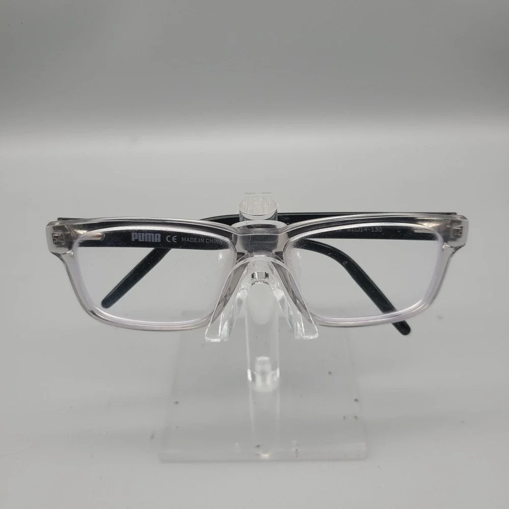 Puma Kids Clear Grey Black Rectangular Eyeglasses Frames PJ0046O 001 51-14-130